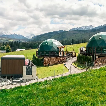 Lüks kamp alanı Goralski Harem Osada Glamp & Glass Z Jacuzzi I Balia Zakopane