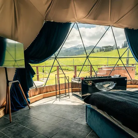 Luksusowy namiot Goralski Harem Osada Glamp & Glass Z Jacuzzi I Balia Zakopane