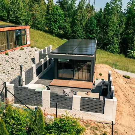 Lüks kamp alanı Goralski Harem Osada Glamp & Glass Z Jacuzzi I Balia Zakopane