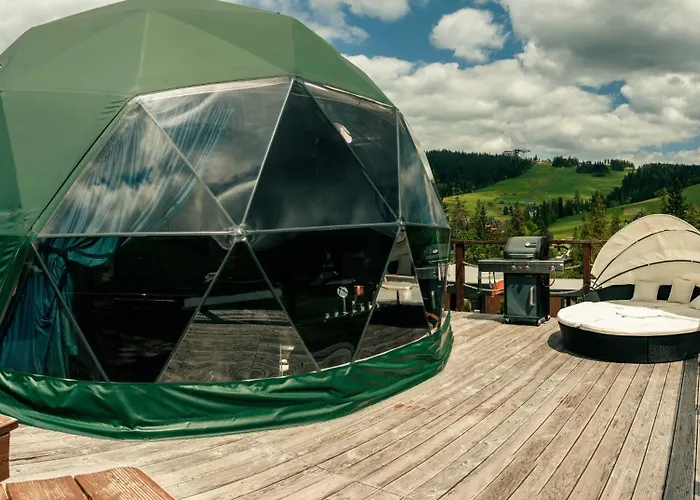 Góralski Harem Osada Glamp&glass Z Jacuzzi I Balią Luksusowy namiot Zakopane