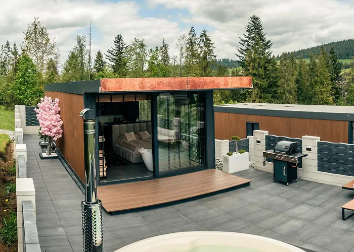 Luxusní stan Goralski Harem Osada Glamp & Glass Z Jacuzzi I Balia *