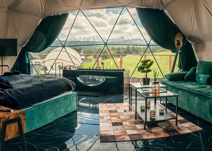 Goralski Harem Osada Glamp & Glass Z Jacuzzi I Balia Luxusní stan Zakopane
